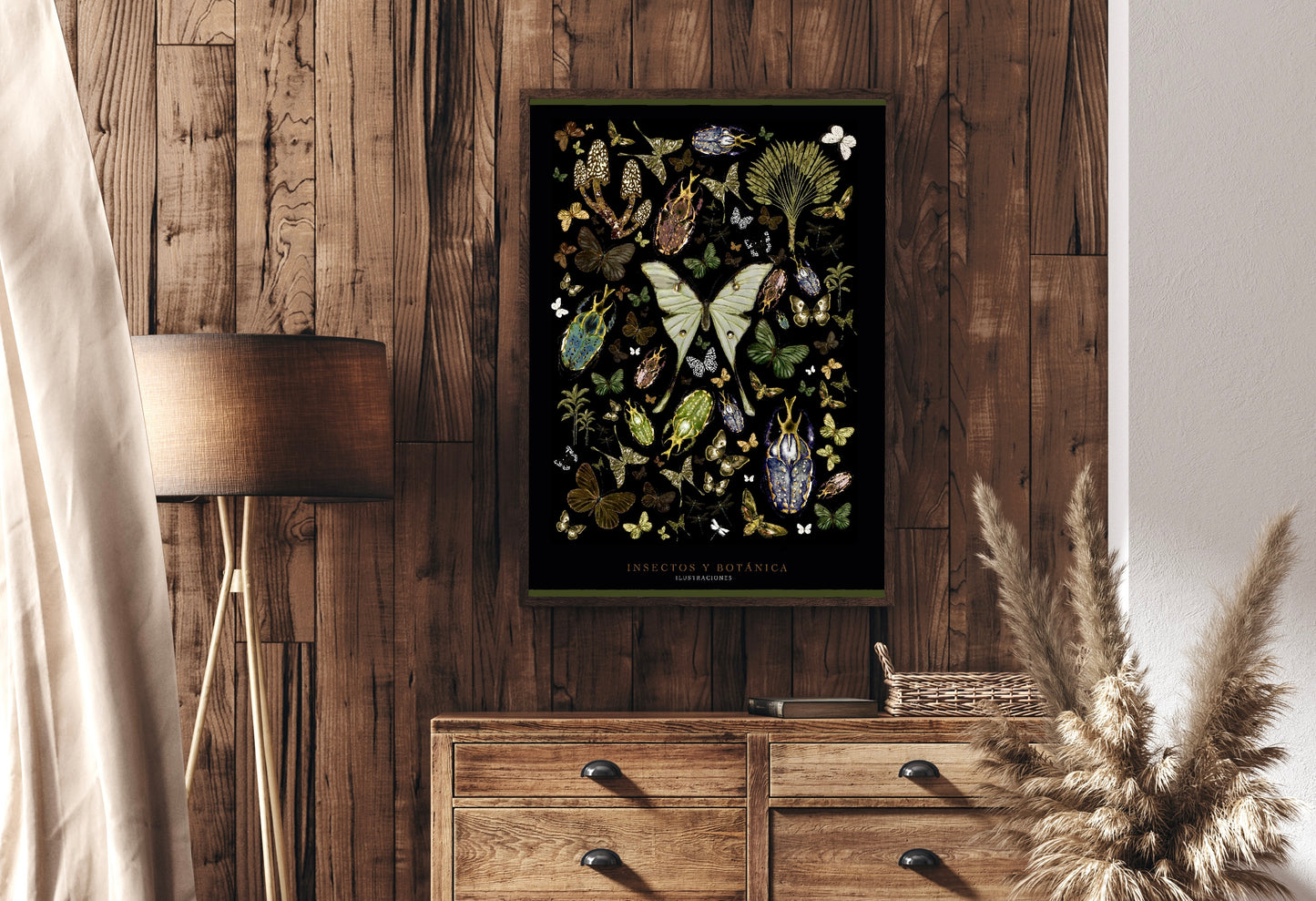 Collage Ilustrado Botánica e Insectos