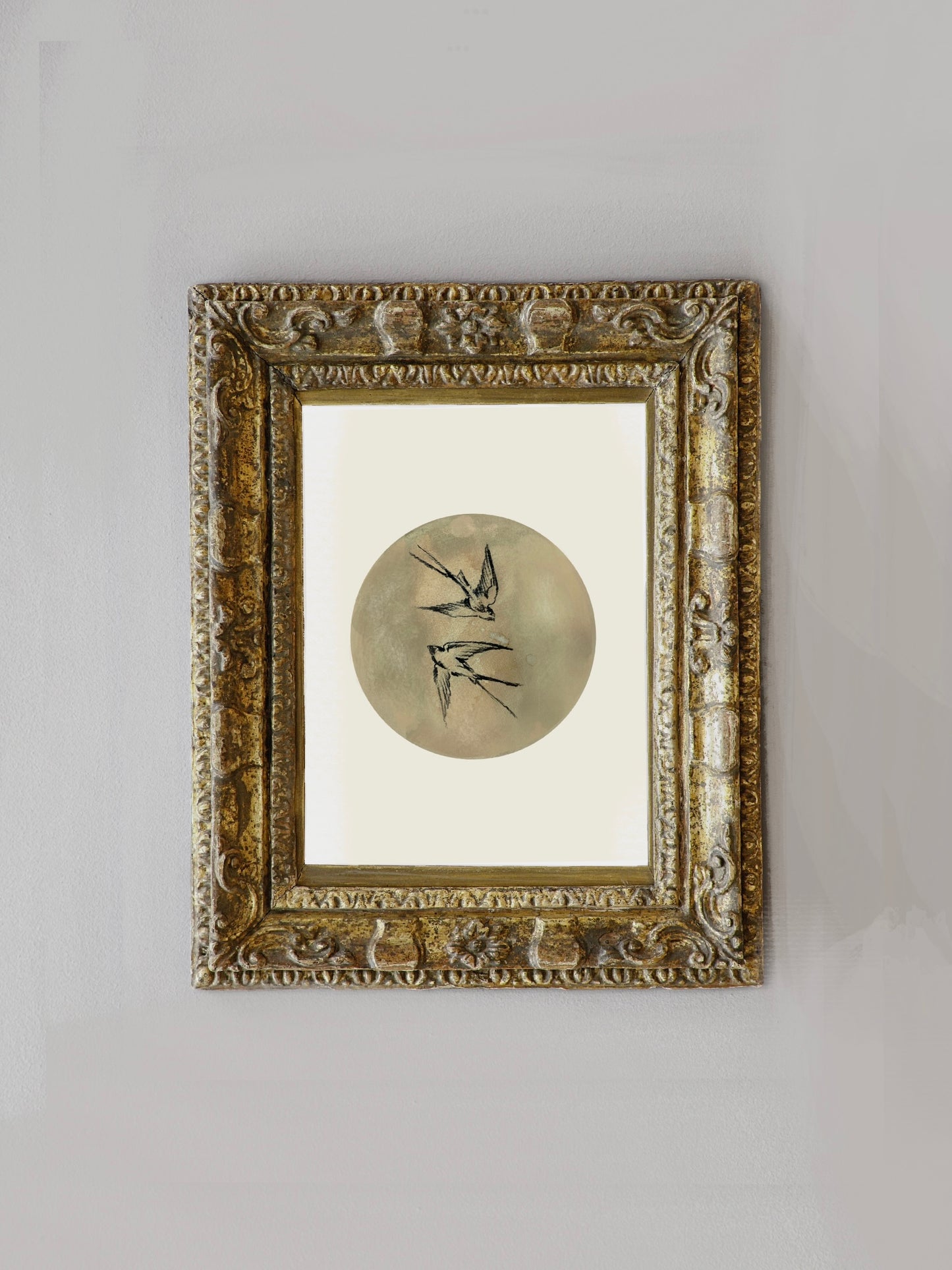 Lámina Golondrinas Carboncillo